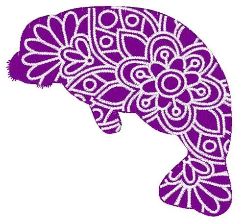 Manatee Mandala Embroidery Design Top Rated