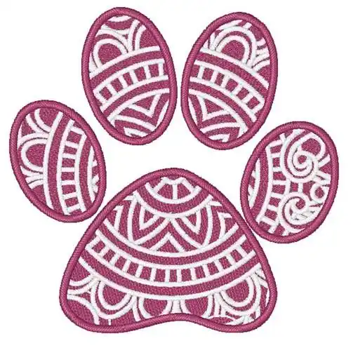Editor’s Pick Paw Print Mandala Embroidery Design