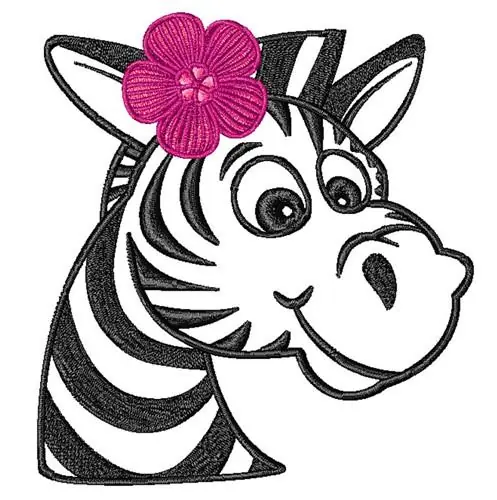 Editor’s Pick Girl Zebra Embroidery Design