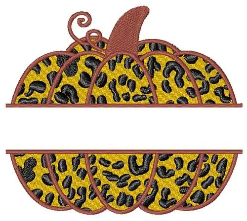 Pumpkin Namedrop Embroidery Design Modern
