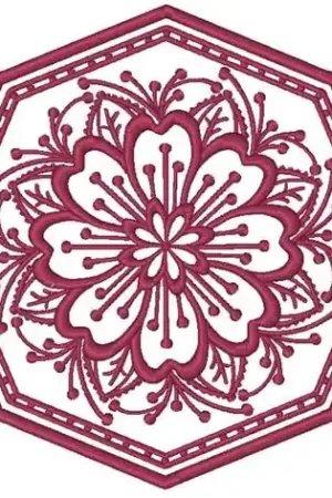 Best Choice Mandala Hexagon Embroidery Design