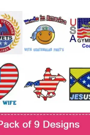 Luxury American Patriot Embroidery design pack by Bella Mia Designs,  Embroidery Packs on EmbroideryDesigns.com