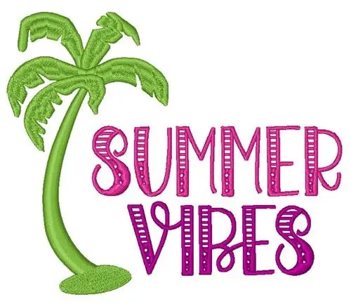 Summer Vibes Embroidery Design Luxury
