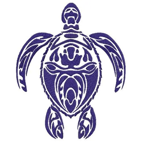 Tribal Turtle Outline Embroidery Design Latest