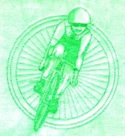 Trending Bicyclist Embroidery Design