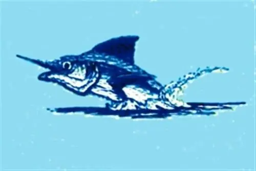 Marlin Breaching Water Embroidery Design Time-Limited