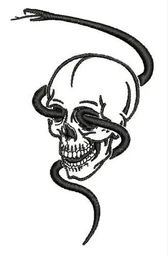 Snake Skull Embroidery Design New Arrival