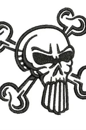 Skull & Crossbones Embroidery Design Save Now