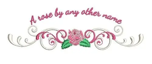 A Rose Embroidery Design Seasonal Sale