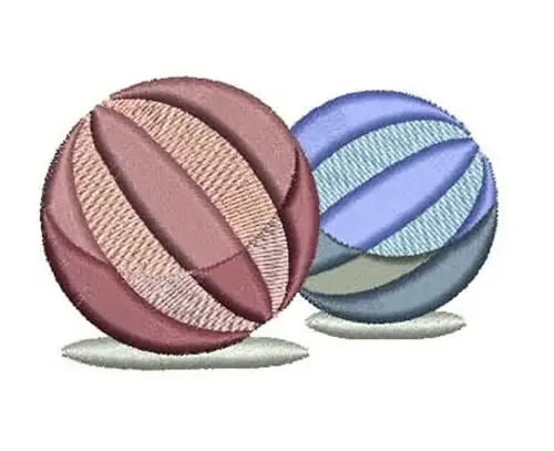 Beach Balls Embroidery Design Fast Shipping