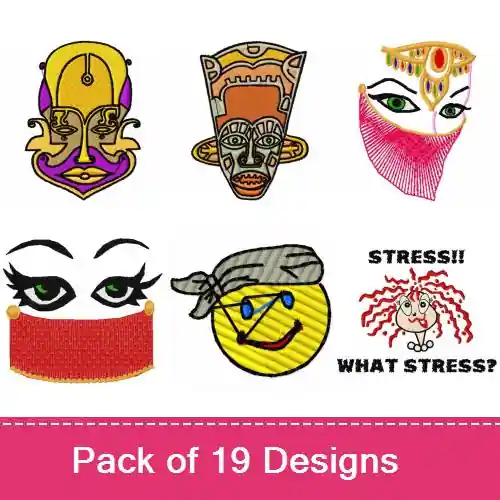 Miscellaneous Heads Embroidery design pack by Ann The Gran, Embroidery Packs on EmbroideryDesigns.com Budget