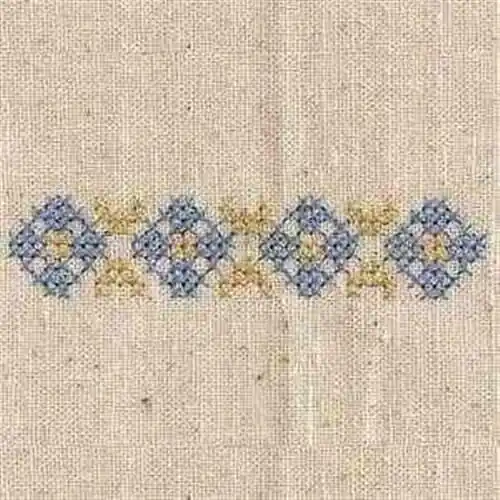 Cross Stitch Border Embroidery Design Genuine