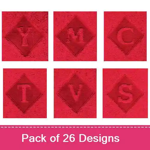 Shop Now Embossed Alphabet Embroidery design pack by Daydream Designs, Embroidery Packs on EmbroideryDesigns.com