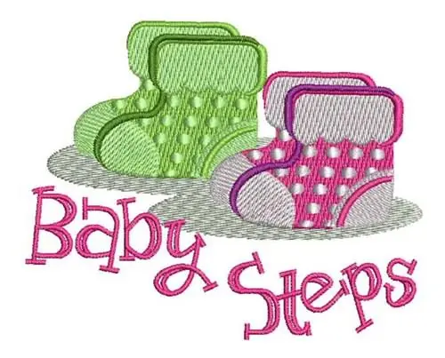 Baby Steps Embroidery Design Today Only