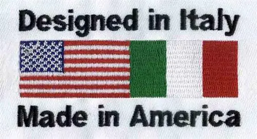Italian American Flags Embroidery Design Special Discount