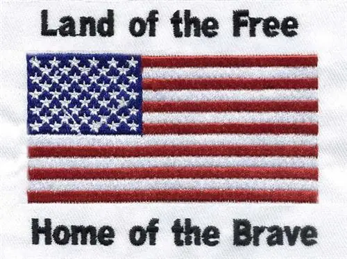 Clearance American Flag Embroidery Design