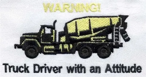 Time-Limited Cement Truck Embroidery Design
