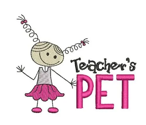 Free Delivery Teachers Pet Embroidery Design