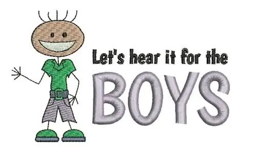 For The Boys Embroidery Design Hassle-Free Returns