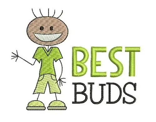 Buy Today Best Buds Embroidery Design