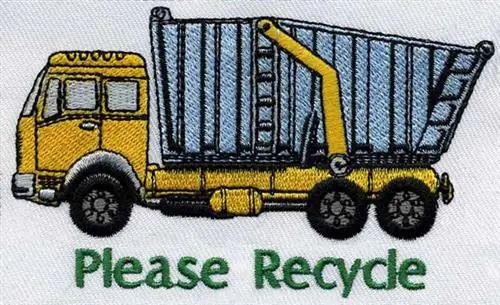 Garbage Truck Embroidery Design Markdown