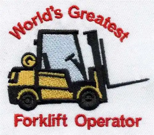 Forklift Operator Embroidery Design Best Seller