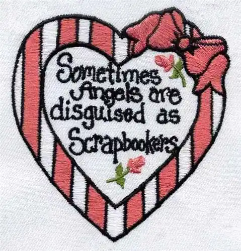 Scrapbooker Heart Embroidery Design Wholesale