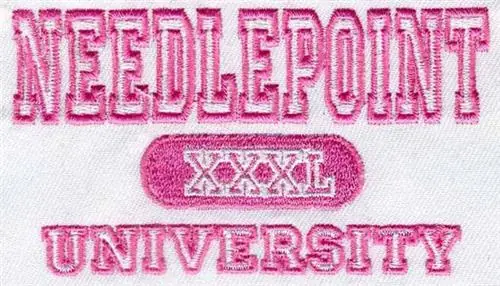 Limited Edition Needlepoint University Embroidery Design