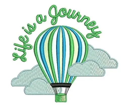 Luxury Life Is Journey Embroidery Design