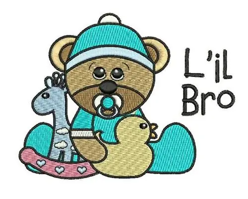 Lil Bro Embroidery Design Brand New