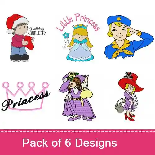 Genuine Dressing Up With Hats! Embroidery design pack by Ann The Gran, Embroidery Packs on EmbroideryDesigns.com