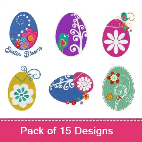 Handmade Decorated Easter Eggs Embroidery design pack by Ann The Gran, Embroidery Packs on EmbroideryDesigns.com