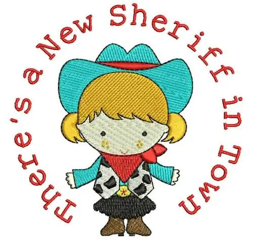 A New Sheriff Embroidery Design Today Only