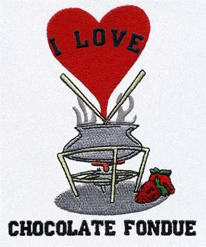 Time-Limited Fondue Pot Embroidery Design