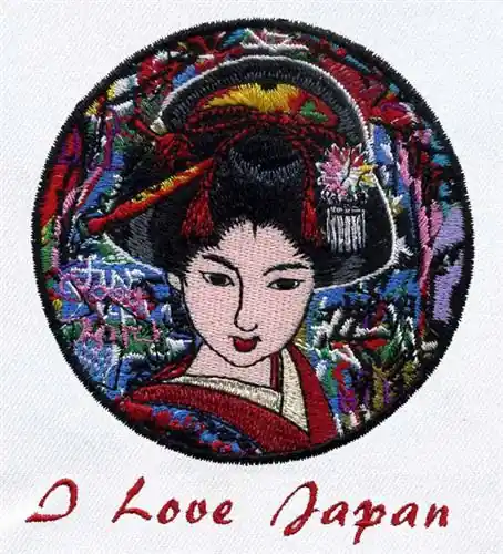 Top Rated Geisha Girl Embroidery Design