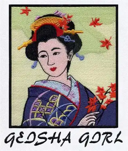 Geisha Girl Embroidery Design Don’t Miss Out