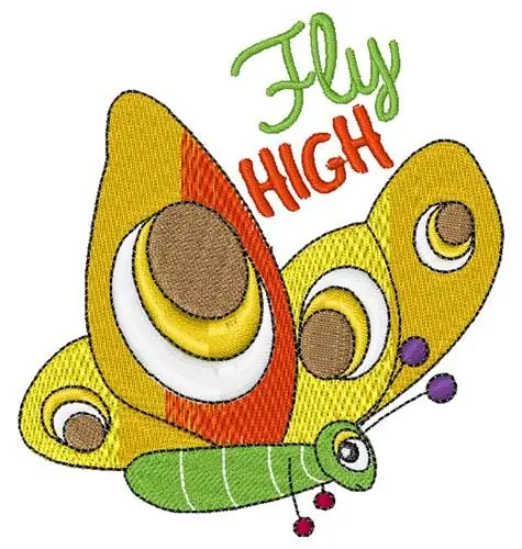 Modern Fly High Embroidery Design