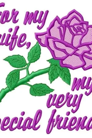 Warranty Included For Wife Embroidery Design