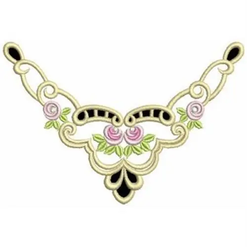 Limited Edition Rose Corner Embroidery Design