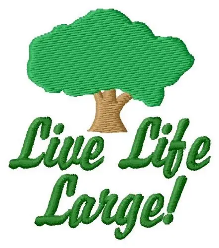 Live Large Embroidery Design High Quality