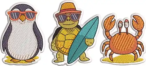 Beach Buddies   Embroidery Design Special Offer