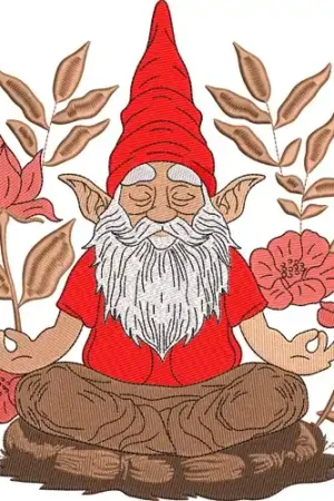 Special Discount Yoga Gnome Embroidery Design
