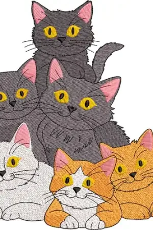 Top Rated Cats Embroidery Design