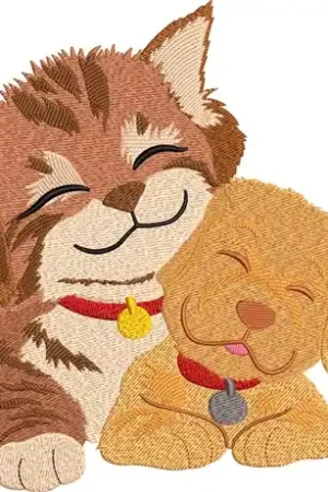 Time-Limited Dog & Cat Embroidery Design