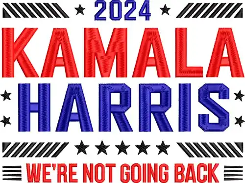 Kamala Harris Embroidery Design High Quality