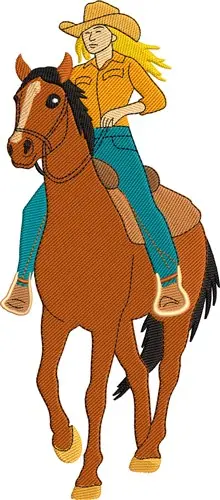 Top Rated Cowgirl Embroidery Design