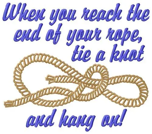 Weekend Sale End of Rope Embroidery Design