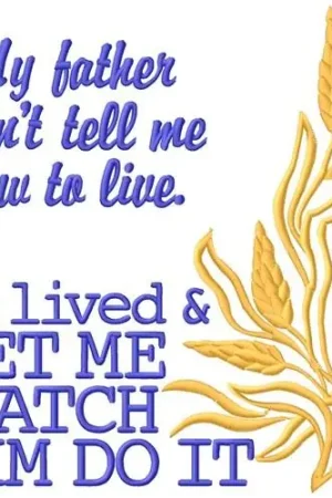 Wholesale How to Live Embroidery Design