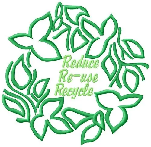 Modern Recycle Embroidery Design