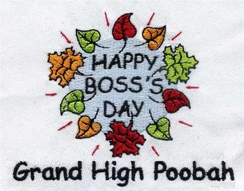 Affordable Happy Boss Day Embroidery Design